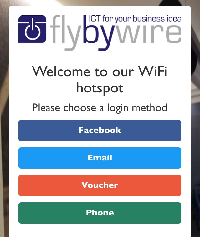 Wifi portaal login opties